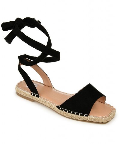 Women's Emelie Espadrille Sandals Black $35.20 Shoes