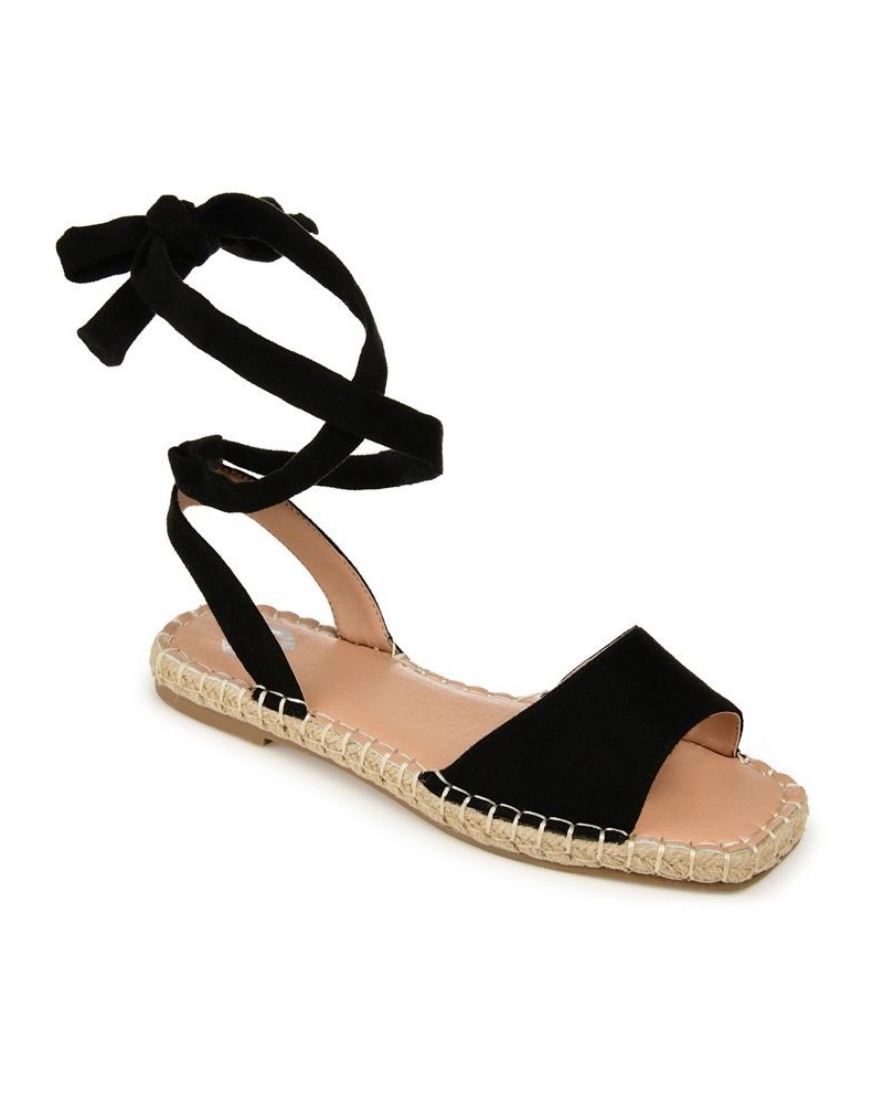 Women's Emelie Espadrille Sandals Black $35.20 Shoes