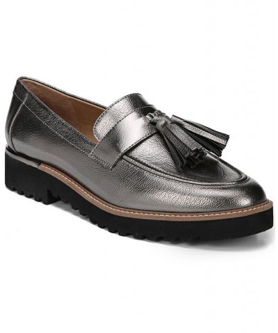 Carolynn Lug Sole Loafers Silver $45.89 Shoes