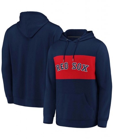 Men's Navy, Red Boston Red Sox True Classics Team Faux Cashmere Tri-Blend Pullover Hoodie $42.39 Sweatshirt