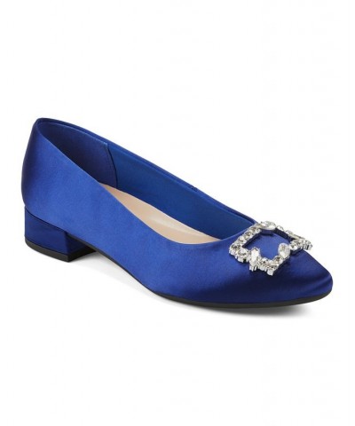 Women's Carisma Pointy Toe Slip-on Dress Pumps Blue $50.14 Shoes