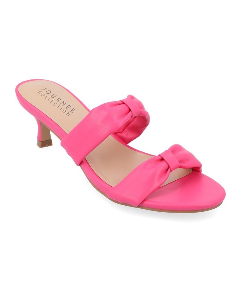 Women's Dyllan Slip-on Heel Pink $44.10 Shoes