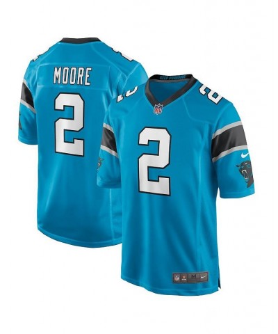 Men's D.J. Moore Blue Carolina Panthers Game Jersey $57.40 Jersey