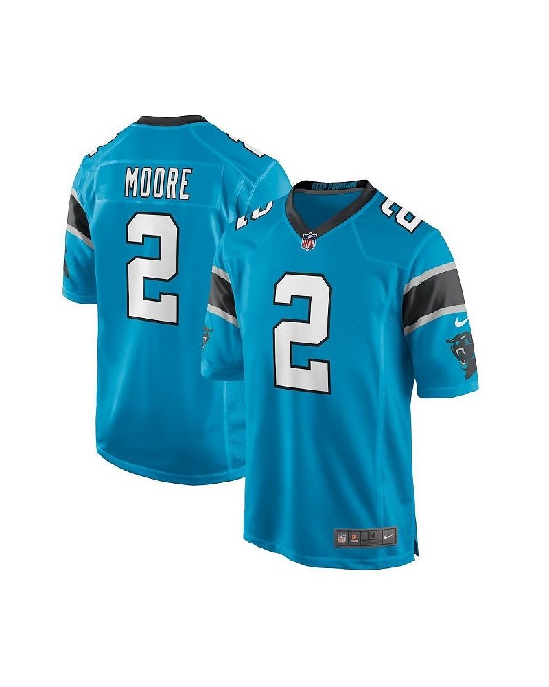 Men's D.J. Moore Blue Carolina Panthers Game Jersey $57.40 Jersey