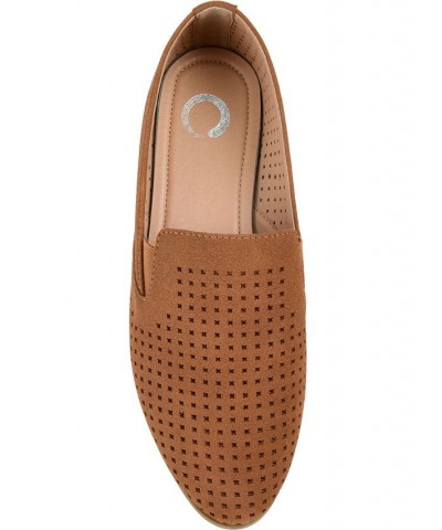 Women's Lucie Perforated Loafers White $42.30 Shoes