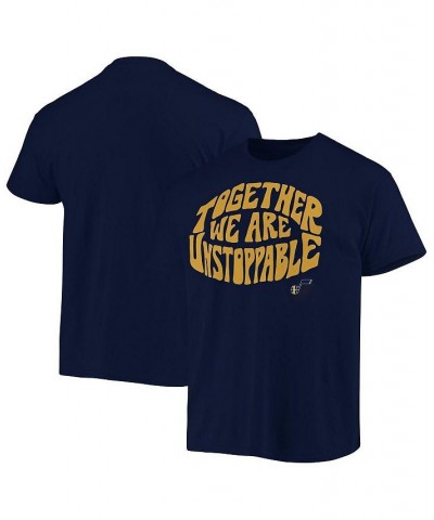 Men's Navy Utah Jazz Positive Message Enzyme Washed T-shirt $19.35 T-Shirts