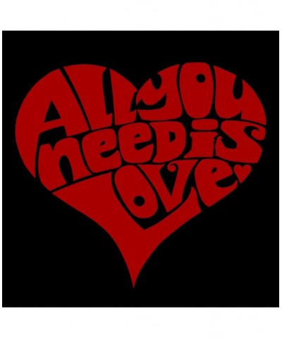 Men's All You Need is Love Word Art T-Shirt Black $19.24 T-Shirts