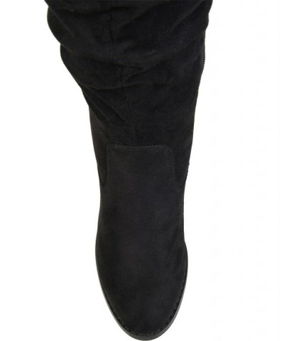 Women's Kaison Wide Calf Boots Black $64.40 Shoes