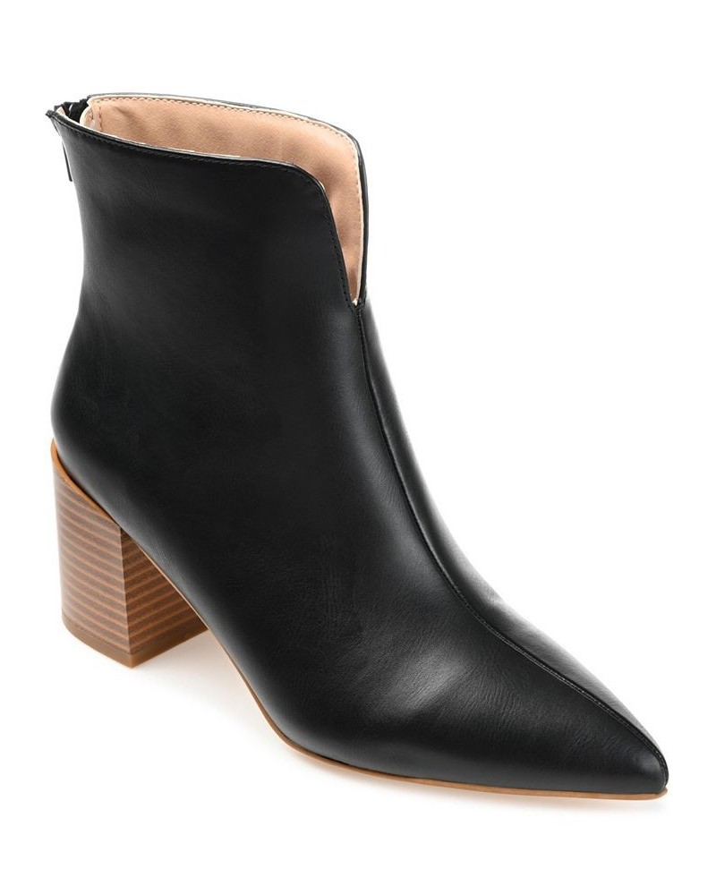 Women's Kayden Block-Heel Booties Black $60.00 Shoes