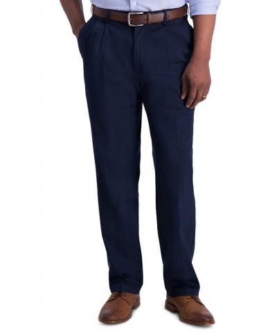 Men's Iron Free Premium Khaki Classic-Fit Pleated Pant Dark Navy $26.95 Pants