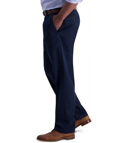 Men's Iron Free Premium Khaki Classic-Fit Pleated Pant Dark Navy $26.95 Pants