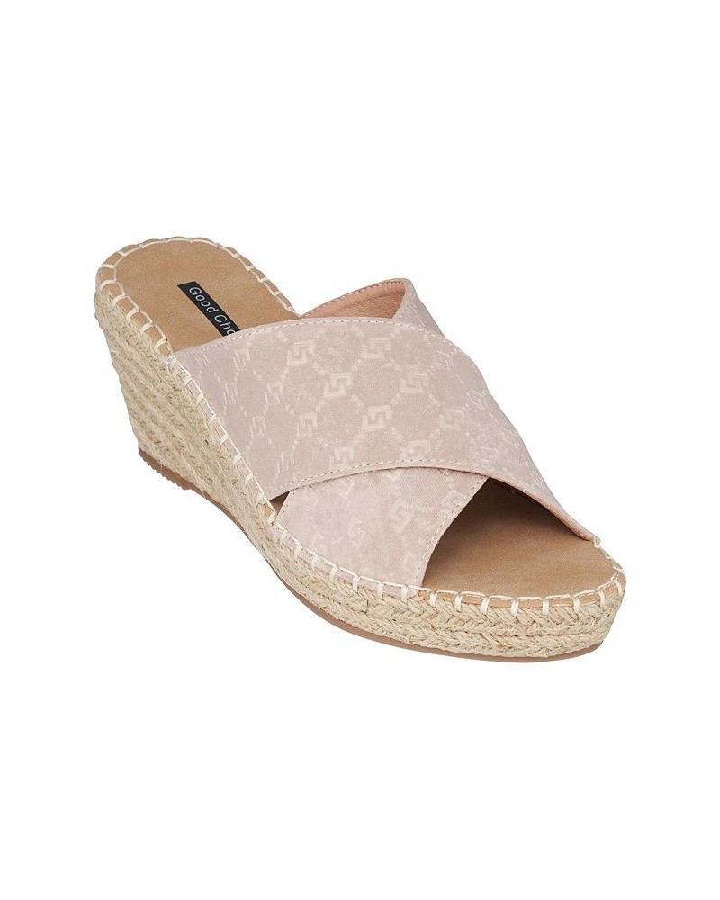 Women's Darline Espadrille Wedge Sandals Tan/Beige $39.20 Shoes