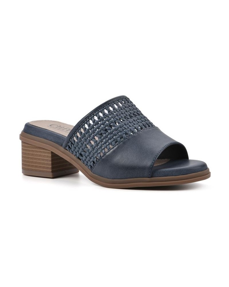 Women's Corley Comfort Sandal Blue $31.60 Shoes