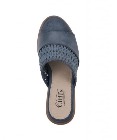 Women's Corley Comfort Sandal Blue $31.60 Shoes