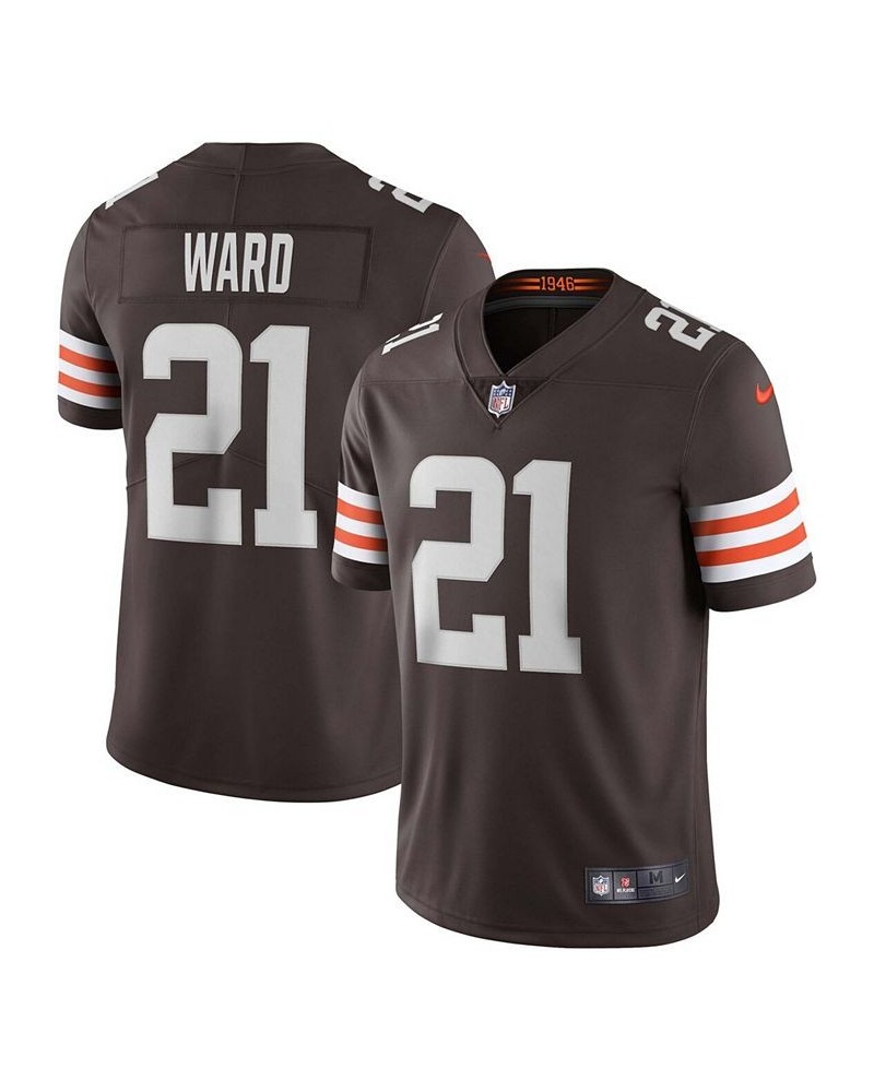 Men's Denzel Ward Brown Cleveland Browns Vapor Limited Jersey $64.60 Jersey