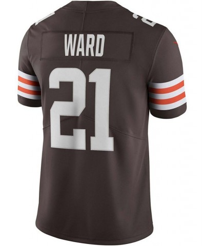 Men's Denzel Ward Brown Cleveland Browns Vapor Limited Jersey $64.60 Jersey