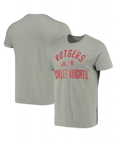 Men's Heathered Gray Rutgers Scarlet Knights Sideline Locker Heritage AEROREADY T-shirt $16.40 T-Shirts