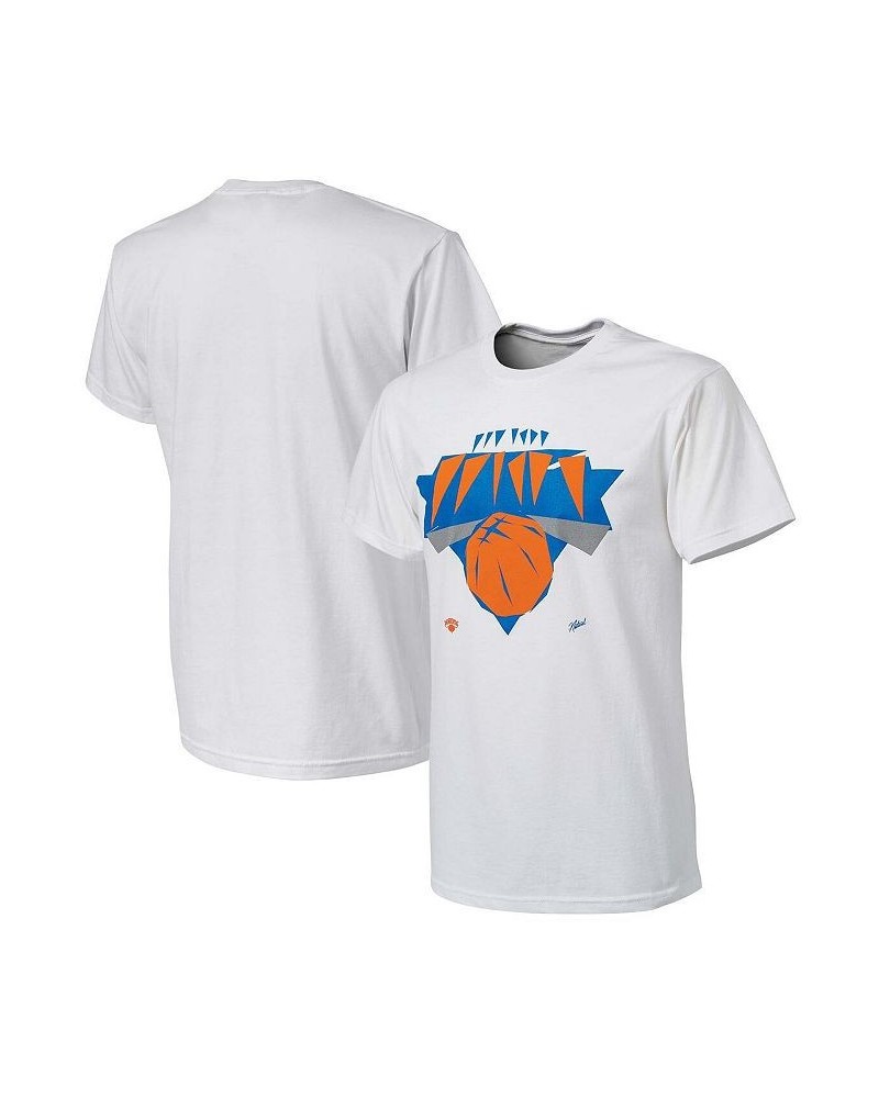 Men's NBA x Naturel White New York Knicks No Caller ID T-shirt $21.15 T-Shirts