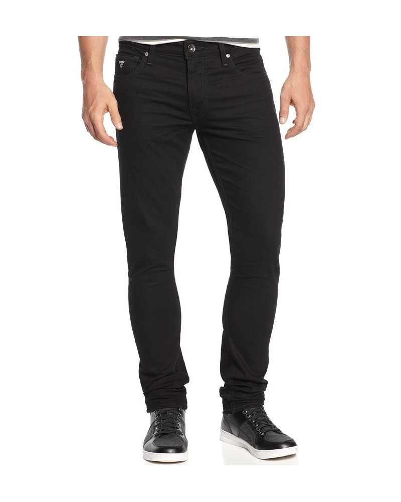 Men's Jailbreak-Wash Skinny Fit Stretch Jeans Black $52.47 Jeans