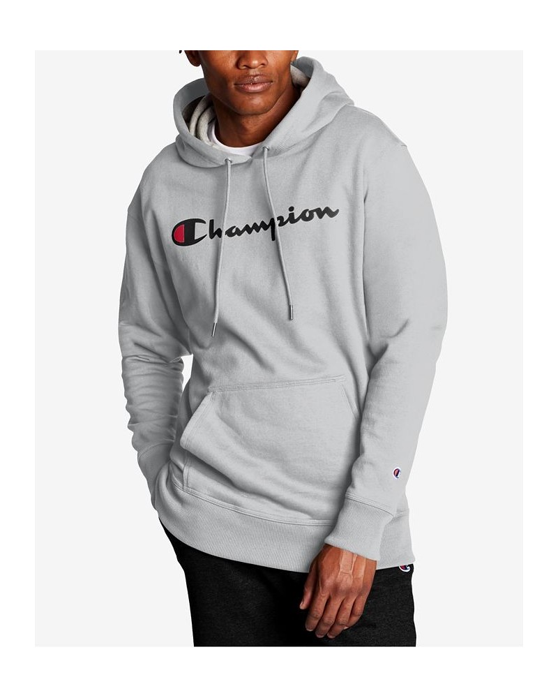 Men's Script Logo Powerblend Hoodie Oxford $24.09 Sweatshirt