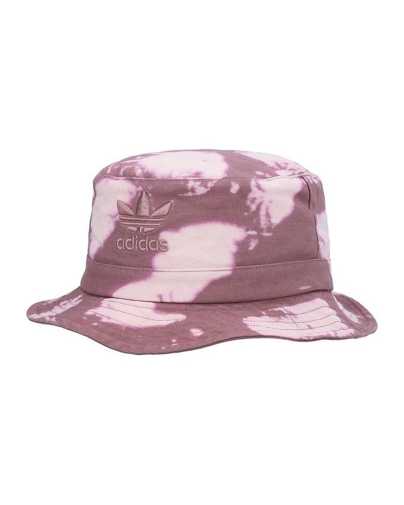 Men's White and Purple Reverse Dye Bucket Hat $17.64 Hats