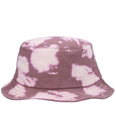 Men's White and Purple Reverse Dye Bucket Hat $17.64 Hats