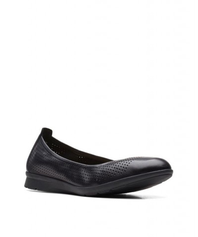 Women's Collection Jenette Ease Perforated Flats Black $36.00 Shoes