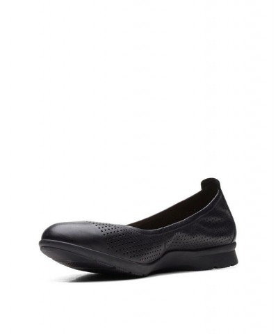 Women's Collection Jenette Ease Perforated Flats Black $36.00 Shoes