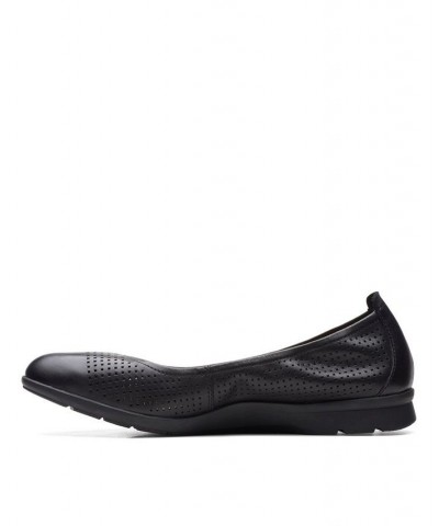 Women's Collection Jenette Ease Perforated Flats Black $36.00 Shoes