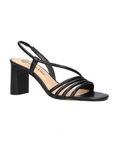 Women's Zariah Heeled Sandals Black $38.92 Shoes