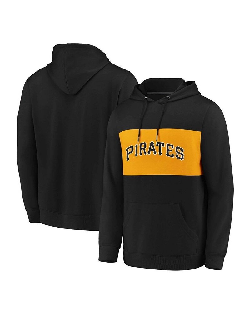 Men's Black and Gold-Tone Pittsburgh Pirates True Classics Team Faux Cashmere Pullover Hoodie $40.00 Sweatshirt