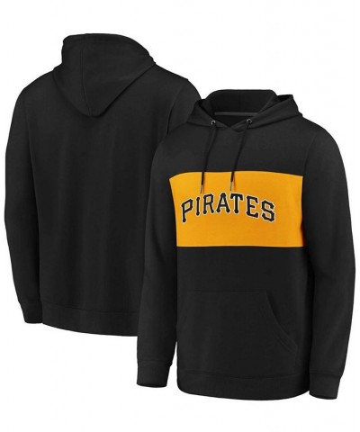 Men's Black and Gold-Tone Pittsburgh Pirates True Classics Team Faux Cashmere Pullover Hoodie $40.00 Sweatshirt