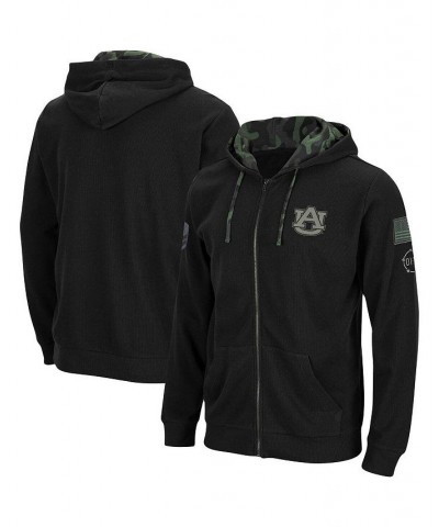 Men's Black Auburn Tigers OHT Military-Inspired Appreciation Waffle Full-Zip Hoodie $28.70 Sweatshirt