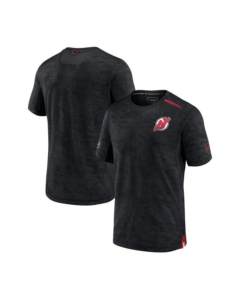 Men's Branded Black New Jersey Devils Authentic Pro Rink Premium Camo T-shirt $25.30 T-Shirts