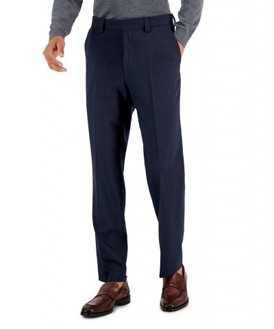 HUGO BOSS Men's Modern-Fit Wool Suit Separate Pant Blue $62.40 Suits