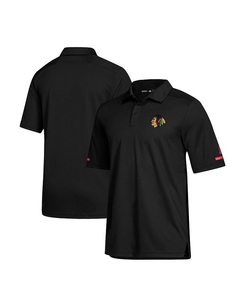 Men's Black Chicago Blackhawks Game Day Climalite Polo Shirt $41.40 Polo Shirts