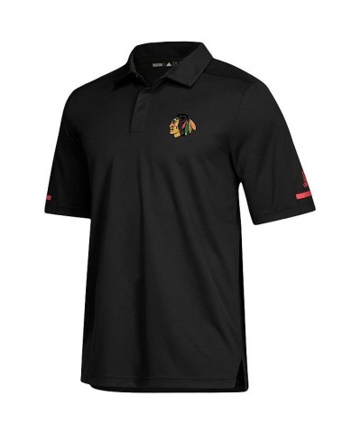 Men's Black Chicago Blackhawks Game Day Climalite Polo Shirt $41.40 Polo Shirts