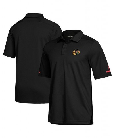 Men's Black Chicago Blackhawks Game Day Climalite Polo Shirt $41.40 Polo Shirts