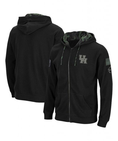 Men's Black Houston Cougars OHT Military-Inspired Appreciation Waffle Full-Zip Hoodie $35.69 Sweatshirt