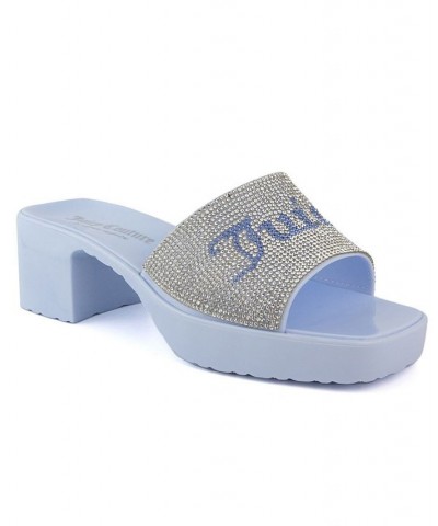 Women's Harmona Slip-On Glitz Dress Sandals Blue $18.80 Shoes