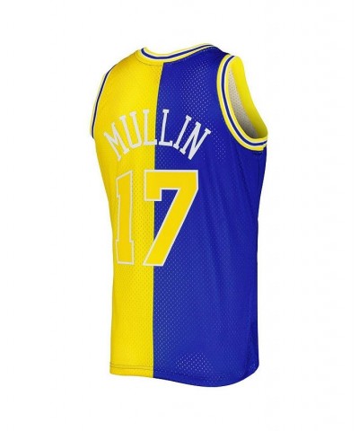 Men's Chris Mullin Royal and Gold Golden State Warriors Hardwood Classics 1993-94 Split Swingman Jersey $69.60 Jersey