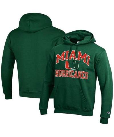 Men's Green Miami Hurricanes High Motor Pullover Hoodie $35.69 Sweatshirt