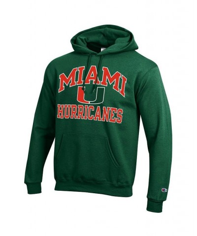 Men's Green Miami Hurricanes High Motor Pullover Hoodie $35.69 Sweatshirt