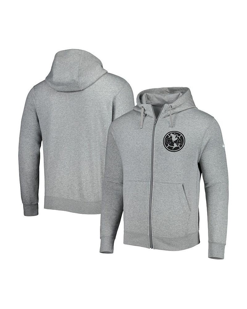 Men's Heather Gray Club America Club Fleece Full-Zip Hoodie $47.69 Sweatshirt