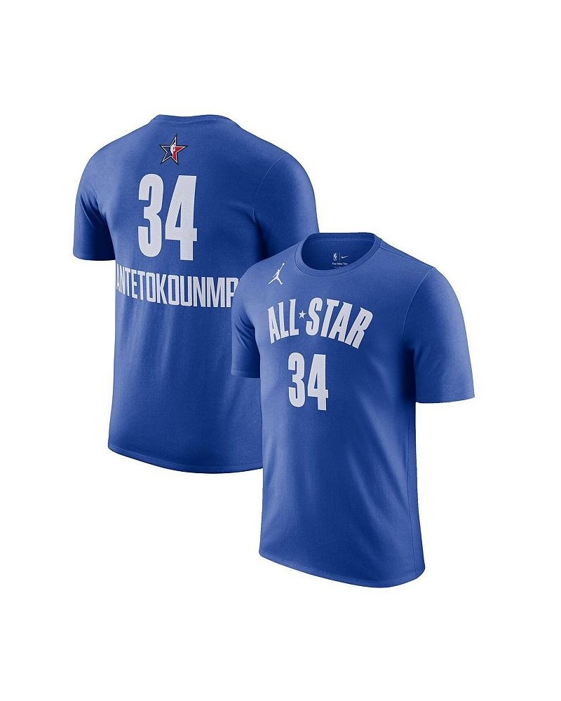 Men's Giannis Antetokounmpo Blue 2023 NBA All-Star Game Name and Number T-shirt $16.40 T-Shirts