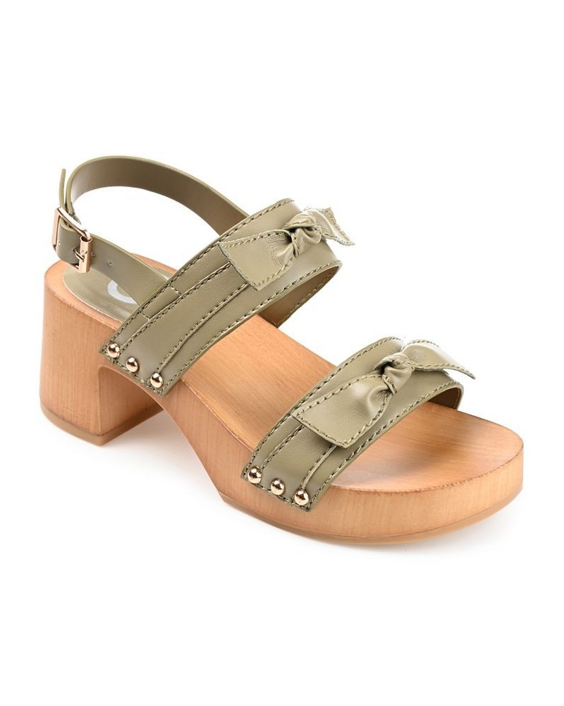 Women's Tia Platform Sandals Green $53.90 Shoes