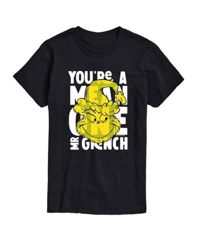 Men's Dr. Seuss The Grinch Mean One Graphic T-shirt Black $16.45 T-Shirts