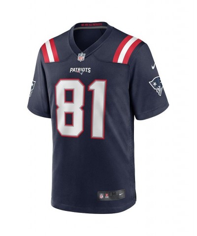 Men's Randy Moss Navy New England Patriots Game Retired Player Jersey $54.60 Jersey