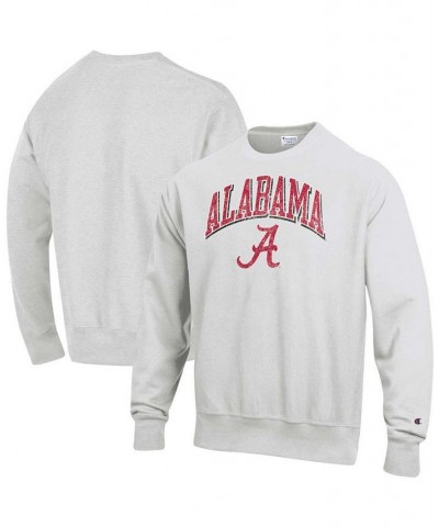 Men's Gray Alabama Crimson Tide Arch Over Logo Reverse Weave Pullover Sweatshirt $37.40 Sweatshirt