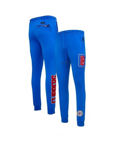 Men's Royal LA Clippers Chenille Jogger Pants $51.84 Pants